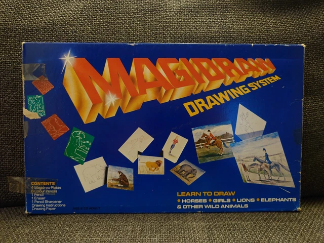 Magidraw VINTAGE 1980’S MAGIDRAW Drawing Stencils Animals People Horses ...