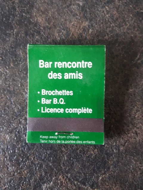 Brochetterie L'impace Fruits De mer Steaks Montreal Quebec Matchbook Cover 2