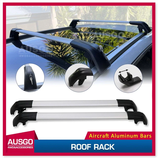 Silver Roof Rail Rack Alu Cross Bars Carrier For Renault Kadjar