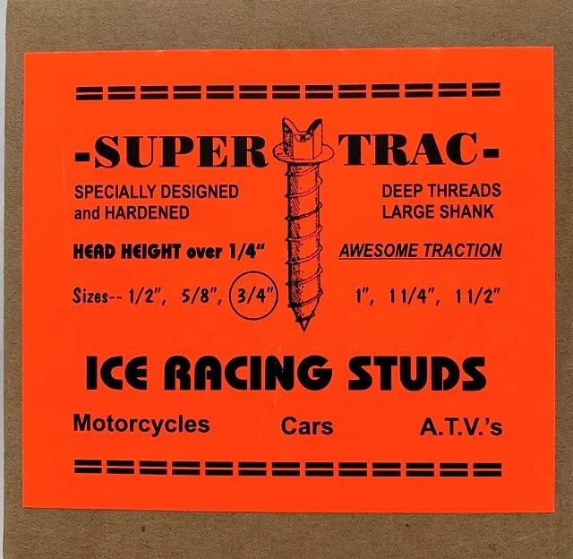 SUPER TRAC Atv Motorrad Auto Eis Racing Nieten X 500 3/4 "