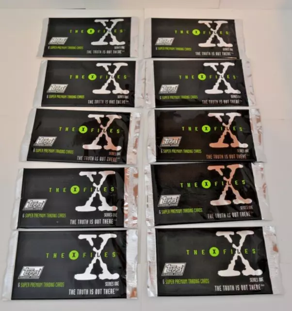 Topps Trading Cards 10 Sealed Packs The X Files Season 1 Super Premium Cards