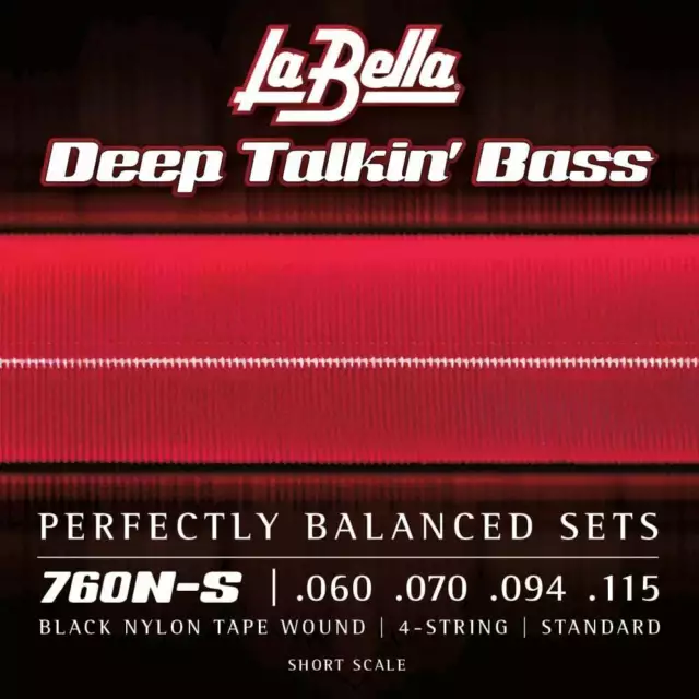 La Bella 60-115 Deep Talkin' Bass Black Nylon Strings, 760N-S