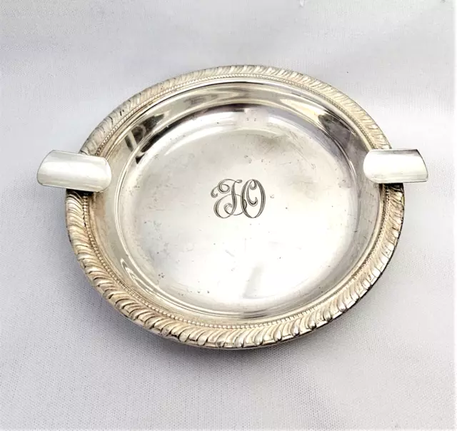 Antique Sterling Silver Ashtray by Redlich #2882 Unweighted 85 Grams 4.75" VTG