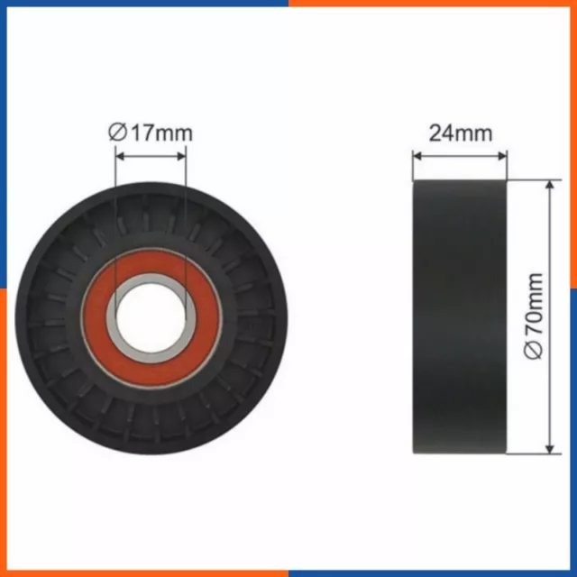 Galet tendeur de courroie d'accessoire pour AUDI | 06A903315D, LA0097, 65513946