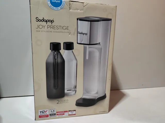 Sodapop JOY PRESTIGE - Trinkwassersprudler inklusive zwei Glaskaraffen mit Bottl