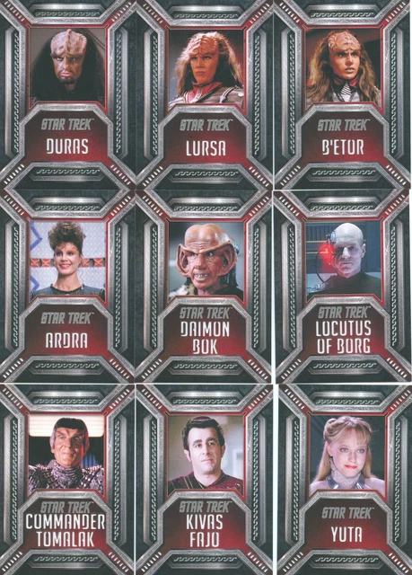 Star Trek The Next Generation A&I 18 card chase set Laser Cut Villains PC43-PC60