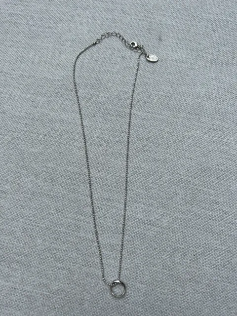 Next Sterling Silver Infinity Necklace Adjustable Pendant