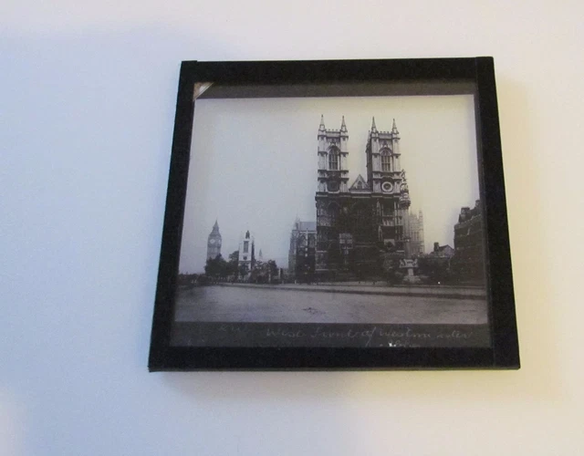 Glass Magic Lantern Slide WESTMINSTER ABBEY C1890 PHOTO LONDON ... ENGLAND 2