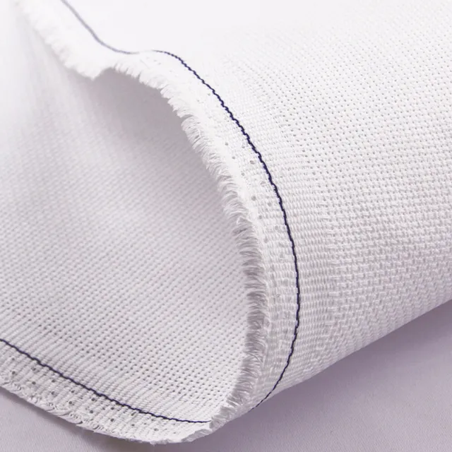 14 Count White Cross Stitch Fabric Aida Linen Material 100% Cotton Multi-sizes