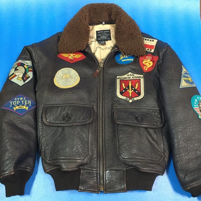 AVIREX TOP GUN Type G-1 Tom Cruise Leather Flight Jacket SPEC.7823 