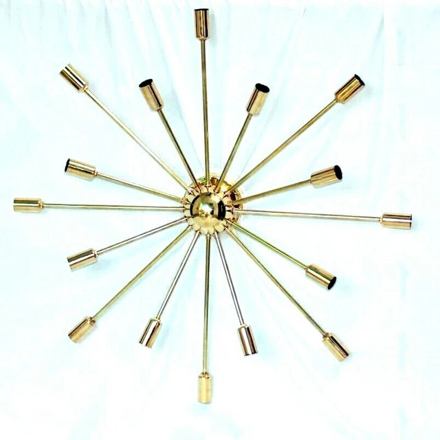 Moderne Style Fabriqué à la Main 16 Bras Lumières Laiton Chasse Support Lustre
