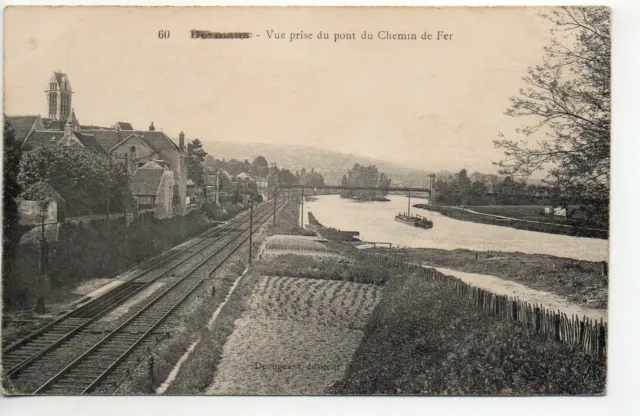 DORMANS - Marne - CPA 51 - voie de chemin de fer le long de la Marne