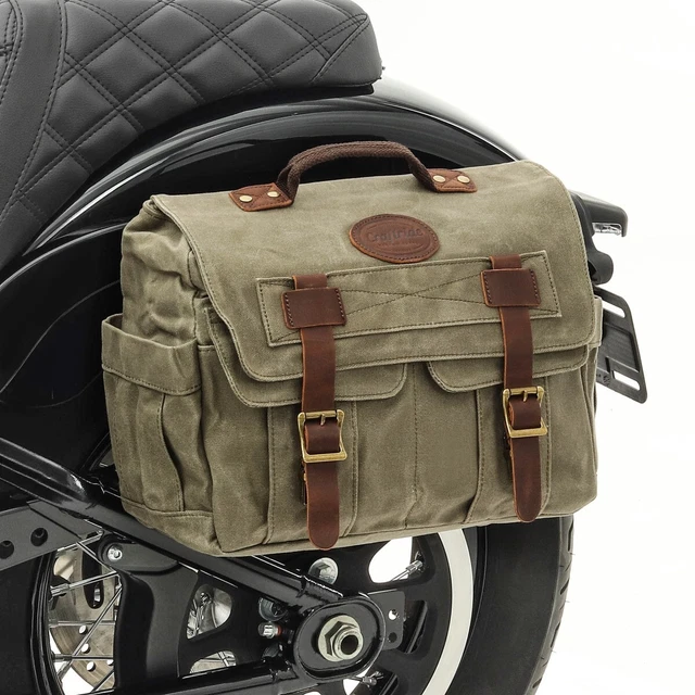 SADDLE BAG FOR Triumph Bonneville Speedmaster CV1 army green EUR 143,18