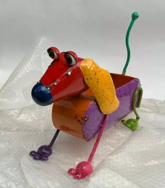 Hand Crafted Dachshund dog Planter Home Art Decor Hand-Made Makes Great Gift