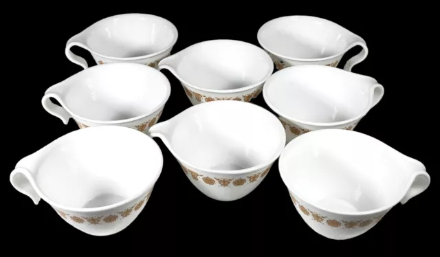 Set of 8 -  Corning CORELLE    Butterfly Gold COFFEE / TEA CUP    + Hook Handle