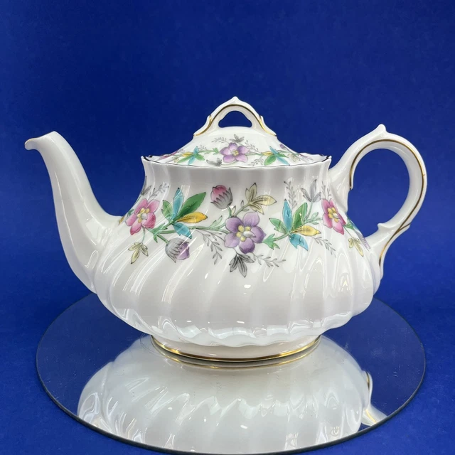 VINTAGE ROYAL DOULTON Chatsworth Floral Bone China Teapot Tea England Mint 120.00 PicClick