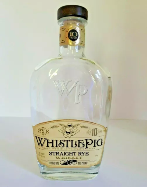 Whistle Pig Straight Rye 10 Year Old Whiskey 750ml Empty Bottle