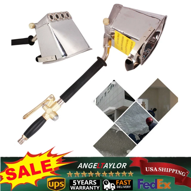 4 Jet Cement Mortar Sprayer Hopper Paint Wall Concrete Tool Stucco Gun Spray NEW