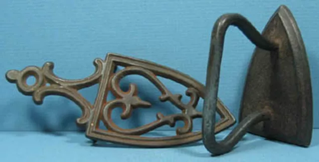 Original Old Toy Iron 2 7/8" Long With The Matching Trivet **Now On Sale** T72 3