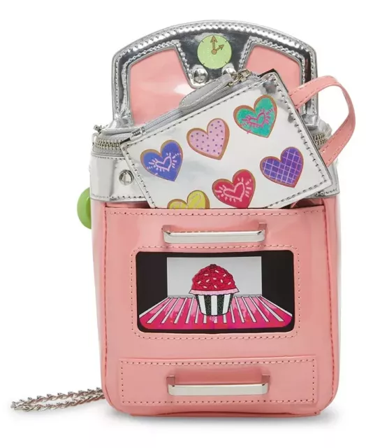 Betsey Johnson Kitsch L'Oven You Crossbody Bag Pin Oven & Pouch BJ33785M New