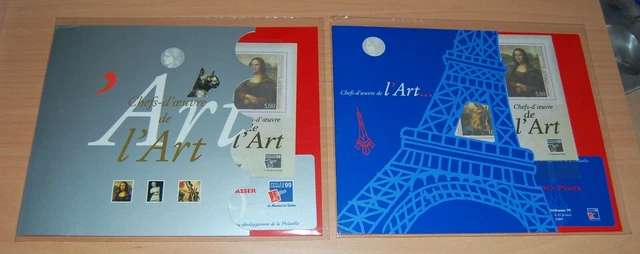 Blocs Philexfrance 1999 , Lot De 2 Avec Emballages Differents Sous Blisters