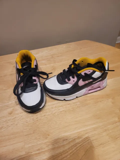 Nike Air Max Girl's Youth Sneakers Size 11C White Pink Black Orange Preowned