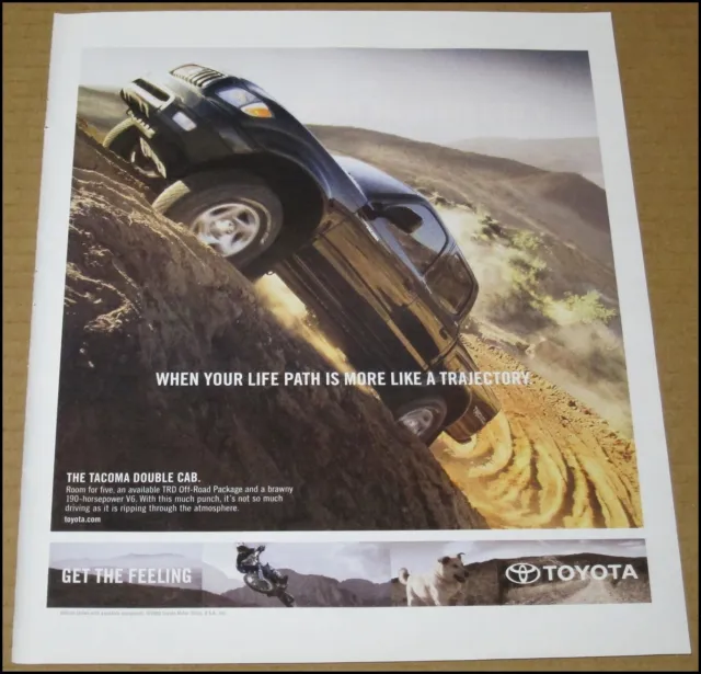 2004 Toyota Tacoma Double Cab Print Ad 2003 Car Truck Advertisement 10" x 12"