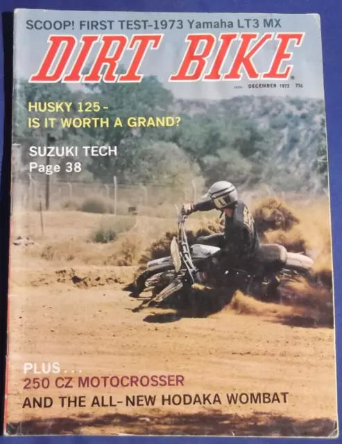 Dirt Bike Magazine-Dec 1972-Husky 125Cr-Cz250 Mx-Hodaka Wombat 125-Vintage Dirt Bike Magazine-Dec 1972-Husky 125Cr-Cz250 Mx-Hodaka Wombat 125-Vintage
