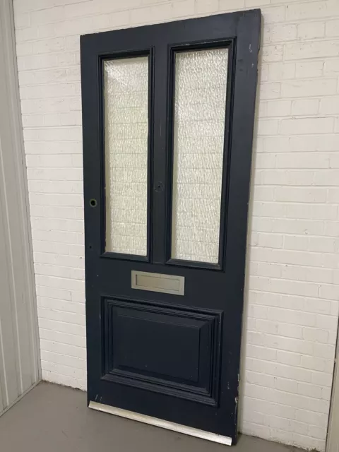 Reclaimed Old Victorian Edwardian Wooden Panel Front Door 2125 x 910mm 3