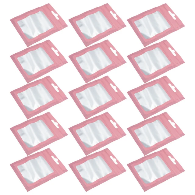 100 pz sacchetti di plastica per piccole imprese elettronici rosa