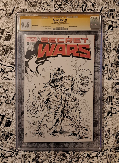 🔥Secret Wars #1 Cgc Ss 9.6 Nm+ Doctor Doom Steve Kurth Original Art Sketch🔥
