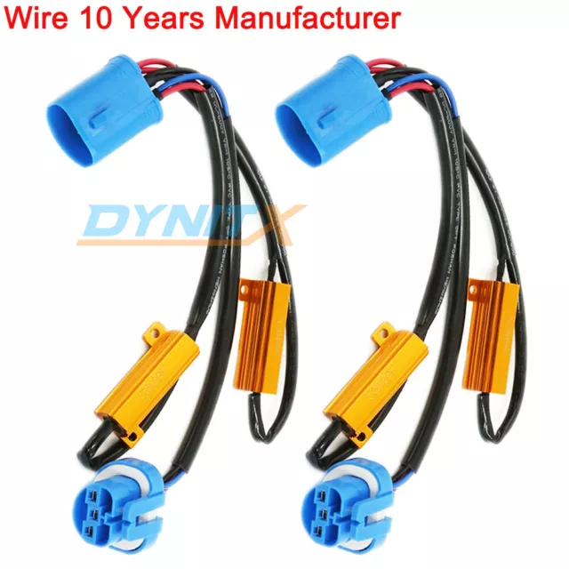 HB5 9007 Wire LED Resistor Canceler Error Decoder Head Light High Low Beam Lamp