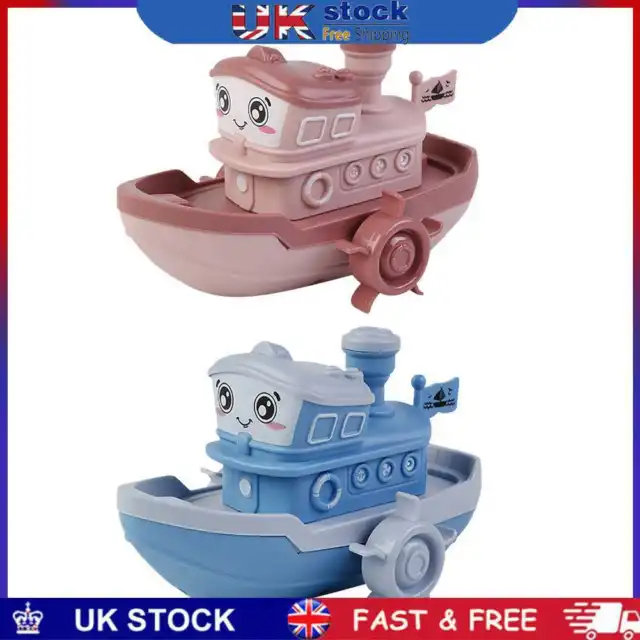 Cartoon Ship Wind Up Clockwork Boat Toy Kids Baby Bath Water Educational Toys