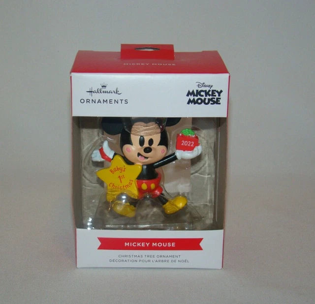 Hallmark Disney Mickey Mouse Baby's 1st Christmas tree ornament - New