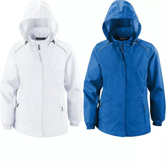 zUZIFY Ladies Seam-Sealed Waterproof Hooded Rain Jacket. KZ0569 XXX-Large