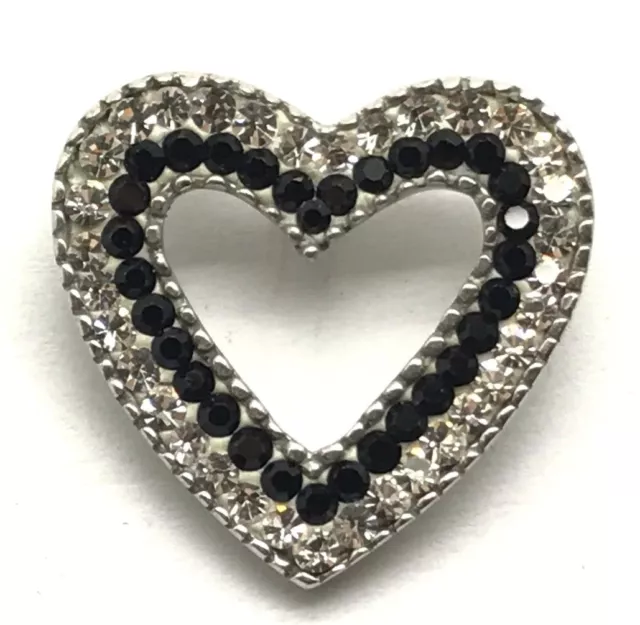 Sterling Silver Black Onyx - Cubic Zirconia Eternity Heart Love Elegant Pendant