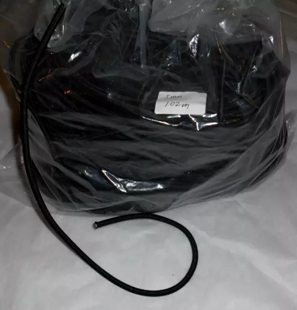 110 yards (102meters) 5mm BLACK elastic BUNGEE cord lot