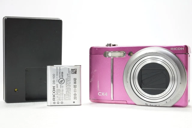 ALL WORKS] RICOH CX4 10.0 MP Compact Digital Camera Pink with