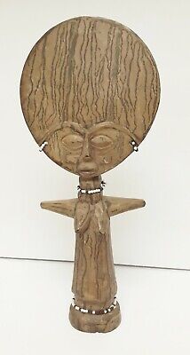 African Ashanti Ashante Fertility Doll Wood Beaded Female Ghana Figure Sculpture