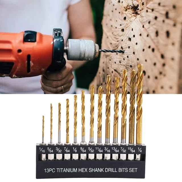 Kit 120 Forets Titane HSS 1-3,5mm - Pour Métal, Bois, Plastique - Jemcgrl
