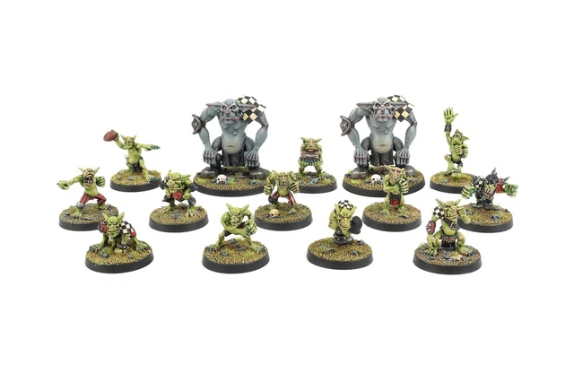 War World Gaming Gutrot Greenskins Starspieler – 28mm Goblin Mit Kettensäge & Pogo Stick | Blood Bowl