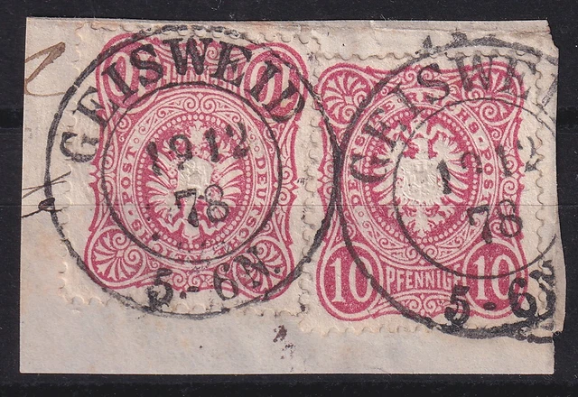 64938) GEISWEID Westfalen 1878 nachverwendeter Preußen-Stempel