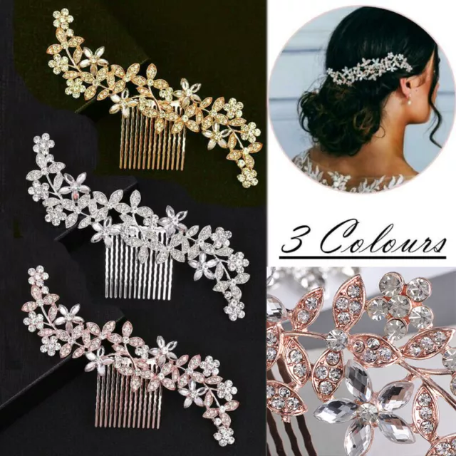 Accessories Clips Hair Comb Wedding Crystal Bridal Pins Diamante Rhinestone