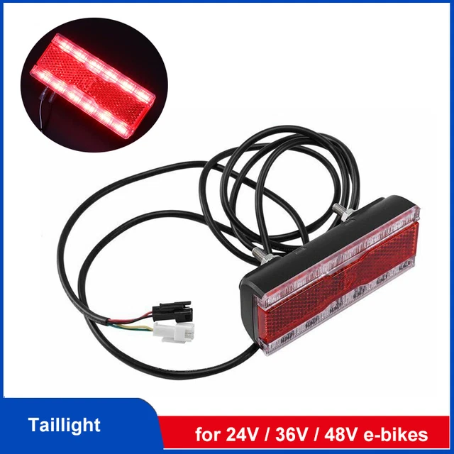 24V 36V 48V E-bike Brake Light Electric Bicycle Rear Tail Light LED Taillight .