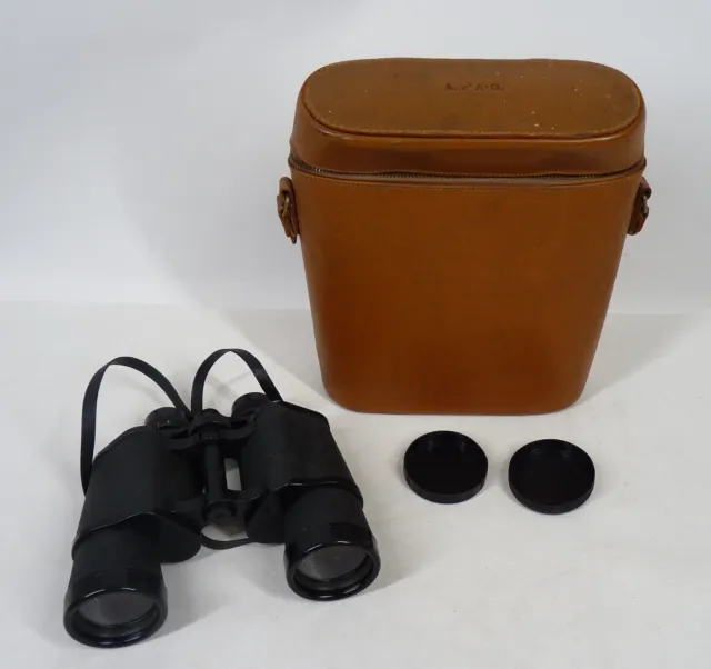 Vintage Crestline 10x50 Binoculars, coated optics, leather case | Thames Hospice