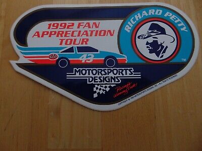 Richard Petty 1992 Fan Appreciation Tour Stp Racing Sticker/Decal