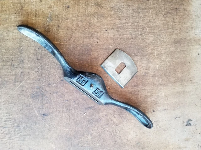 Vintage Stanley No 51 Spoke Shave Flat Bottom **Spares or repair** 11