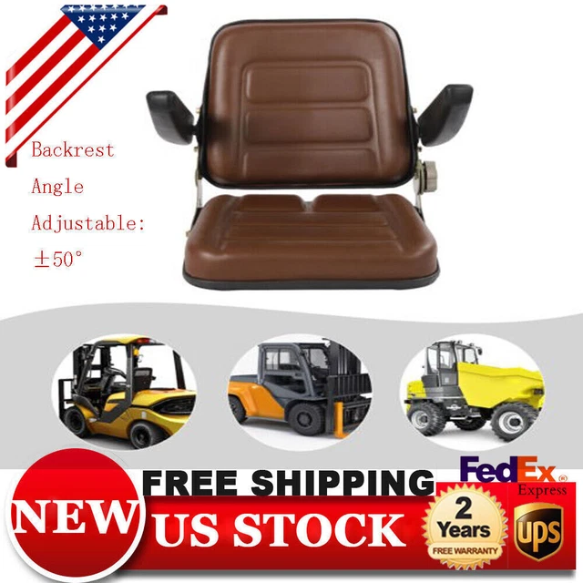 Universal Tractor Seat Adjustable w/Armrest for Kubota Bobcat John Deere Ford