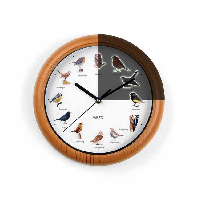 Horloge Mini Birdhouse Chants d'oiseaux Kookoo - Blanc