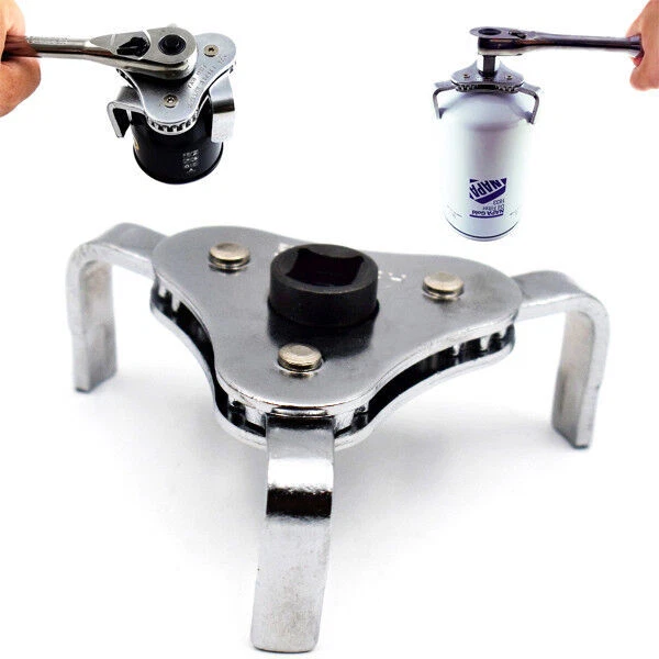 Perfect Car Two Way Oil Filter Wrench Tool Drive 3-Jaw Remover 55-108mm Tool